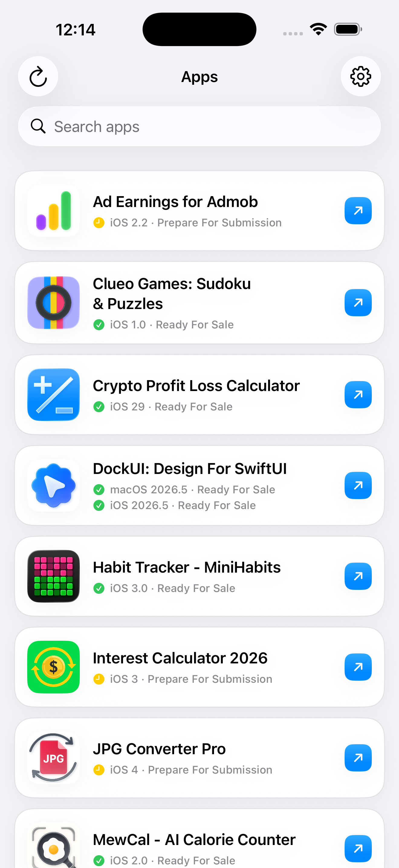 Metadata Translator’s connected apps list